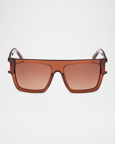 MCM Men's MW0011M Acetate Rectangle Sunglasses