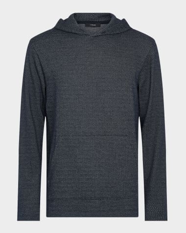Vince Men's Crosshatch Birdseye Hoodie