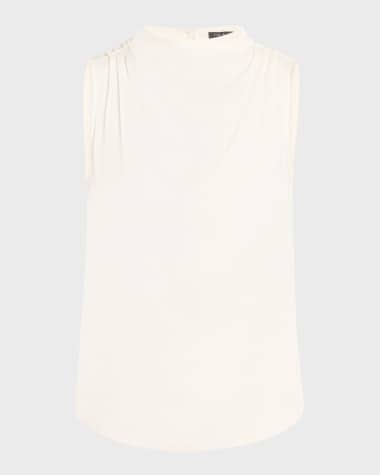Rag & Bone Julie Gathered High-Neck Top