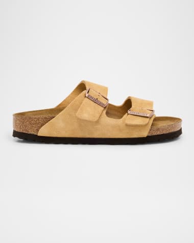 BIRKENSTOCK Arizona Suede Dual-Buckle Slide Sandals