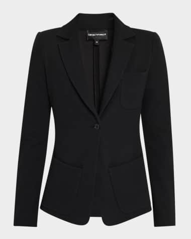 Emporio Armani Single-Button Stretch Jersey Jacket