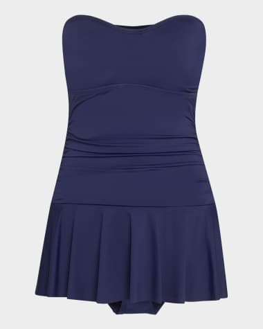 Tommy Bahama Pearl Underwire Bandeau Swim Dress