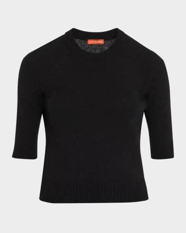 Altuzarra Ty Alpaca Short Sleeve Sweater