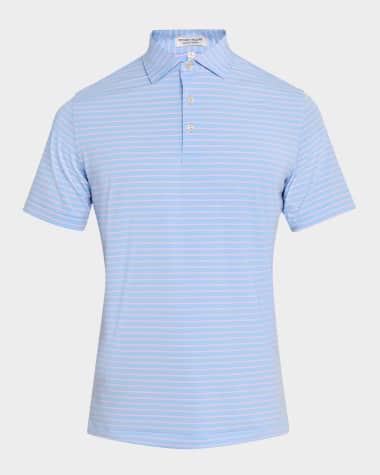 Peter Millar Men's Drum Performance Stripe Polo Shirt