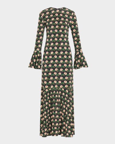 La DoubleJ Alba Floral Mermaid Jersey Maxi Dress