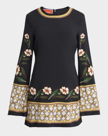 La DoubleJ Supremes-Print Mini Swing Dress