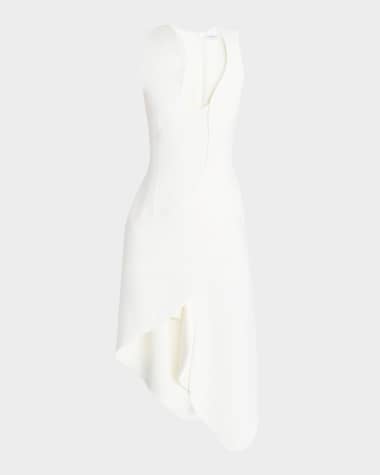Ferragamo Sleeveless High-Low Midi Dress
