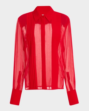 Sans Faff Meghan Panelled Silk Blouse
