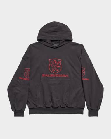 Balenciaga Men's Crest Logo Hoodie