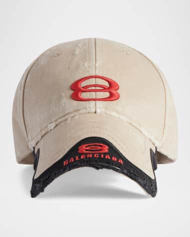 Balenciaga Men's Double Unity Embroidered Baseball Cap