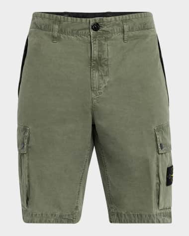 Stone Island Men's Worn-Effect Cargo Shorts