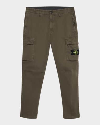 Stone Island Men's Garment-Dyed Twill Cargo Pants