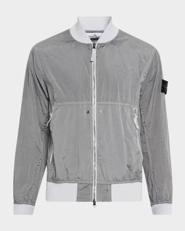Stone Island Men's Metallic Nylon Bomber Jacket