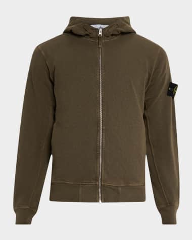 Stone Island Men's Worn Fleece Zip Hoodie