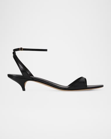THE ROW Vika Leather Ankle-Strap Sandals