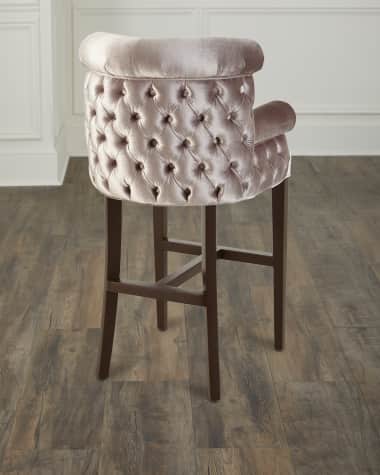Haute House Eva Mirror Trim Counter Stool - 27"