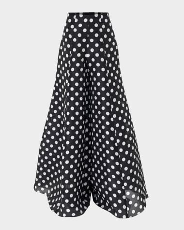Carolina Herrera Polka-Dot Silk Palazzo Pants