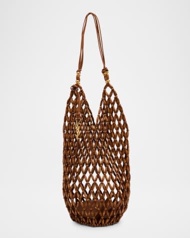 Saint Laurent Le 5 A 7 YSL Hobo Bag in Beaded Wood