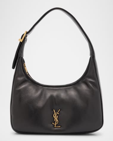 Saint Laurent Calypso Mini YSL Shoulder Bag in Plunged Lambskin