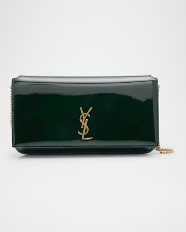 Saint Laurent YSL Phone Holder Shoulder Bag in Patent Leather