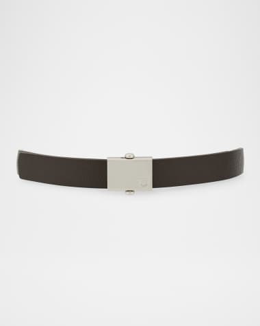 Ferragamo Men's Square-Buckle Reversible Leather Belt