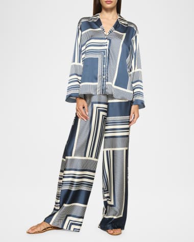 MISA Los Angeles Reshma Satin Wide-Leg Pants