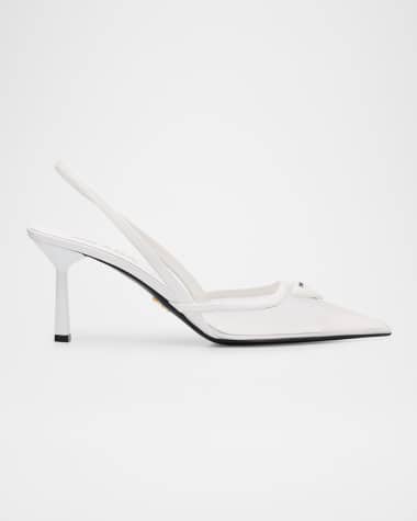 Prada Rete Nylon Mesh Slingback Pumps