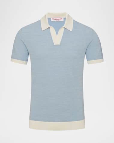 Orlebar Brown Men's Horton Contrast-Trim Polo Shirt
