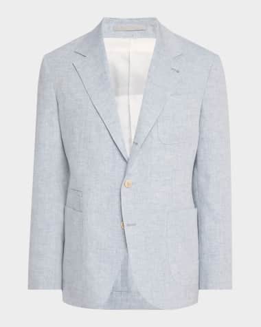 Brunello Cucinelli Men's Linen Single-Breasted Sport Coat