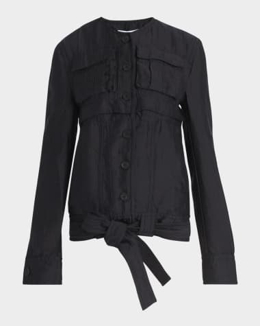 Ferragamo Triple Silk Organdie Transformable Jacket