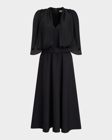 Black Cape Dress | Neiman Marcus