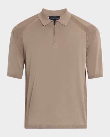 Emporio Armani Men's Quarter Zip Polo Shirt