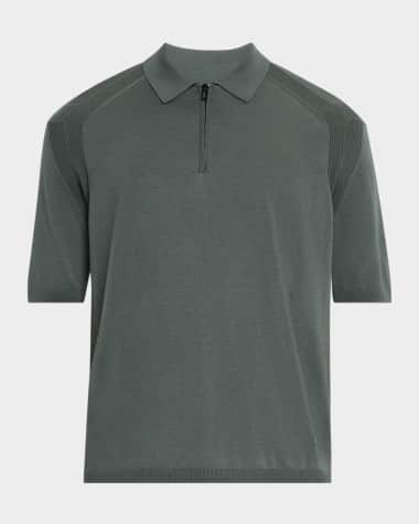 Emporio Armani Men's Quarter Zip Polo Shirt