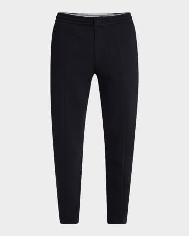 Emporio Armani Men's Textured Cotton Jogger Pants
