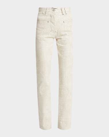 Jacquemus Nimes Norma Croc-Intarsia Straight-Leg Jeans