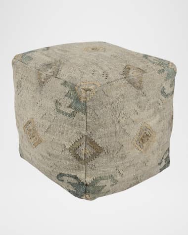 Surya Lenora Hand-Woven Jute Pouf