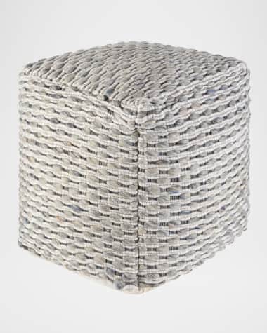 Surya Lanier Woven Pouf