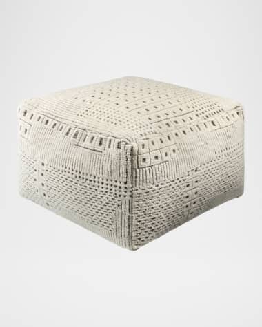 Surya Tunisia Hand-Knotted Pouf