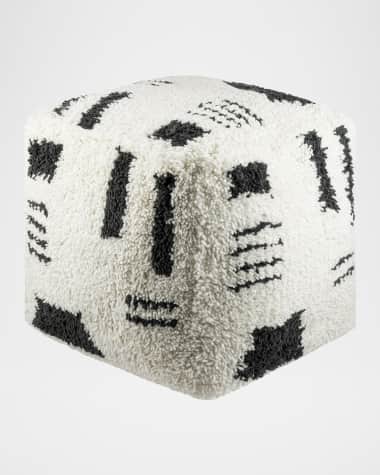 Surya Aksel Hand-Knotted Pouf