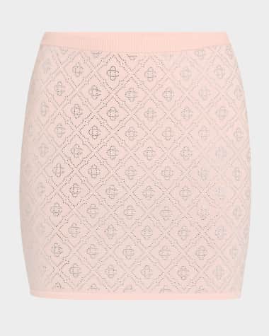 CASABLANCA Crystal Monogram Mini Skirt