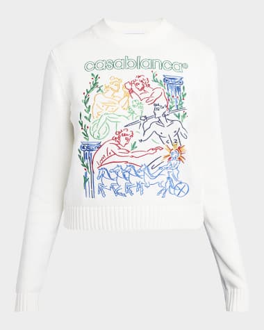 CASABLANCA Logo Embroidered Crewneck Sweater