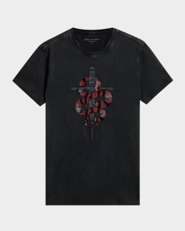 John Varvatos Men's Snake and Dagger T-Shirt