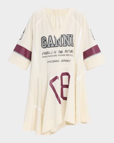 Ganni Oversized Jersey Mini Dress