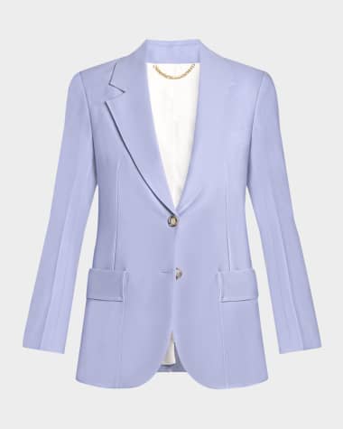 Victoria Beckham Wool Patch Pocket Jacket