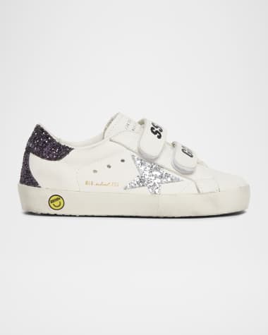 Golden Goose Girl's Old School Glitter Leather Sneakers, Toddlers/Kids