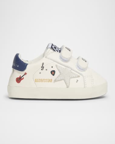Golden Goose Boy's School Leather Low Top Sneakers, Baby
