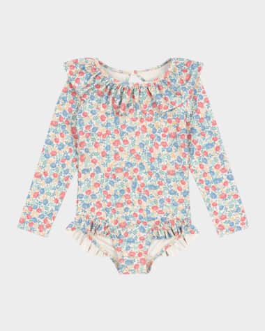 Konges Slojd Girl's Manuca Floral-Print Swimsuit, Size 6M-10