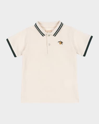 Konges Slojd Boy's Florian Embroidered Polo Shirt, Size 9M-6
