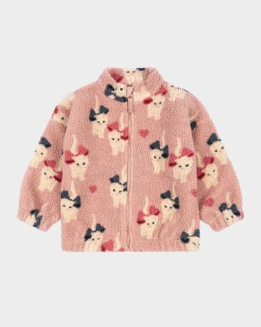 Konges Slojd Girl's Cat Teddy Jacket, Size 9M-10