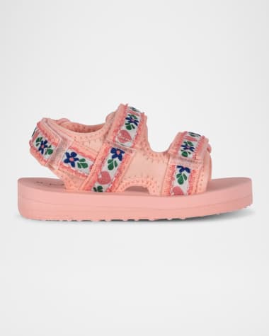 Konges Slojd Girl's Flower Printed Grip-Strap Sandals, Baby/Toddler/Kids